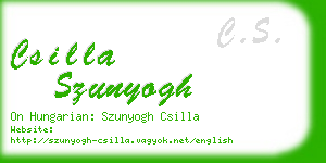 csilla szunyogh business card